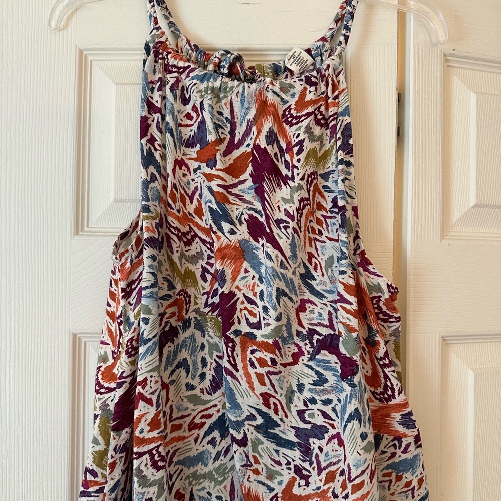 Nicole Miller Multicolor Abstract Tank Top